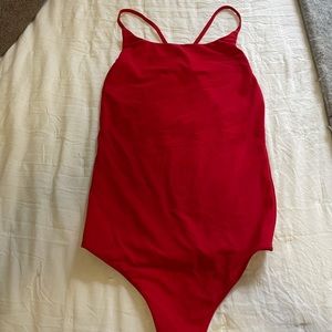Aritzia Red Bodysuit